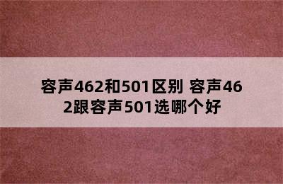 容声462和501区别 容声462跟容声501选哪个好